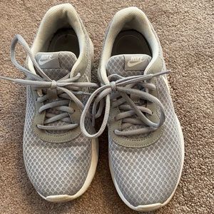 Gray/White Nike sneakers